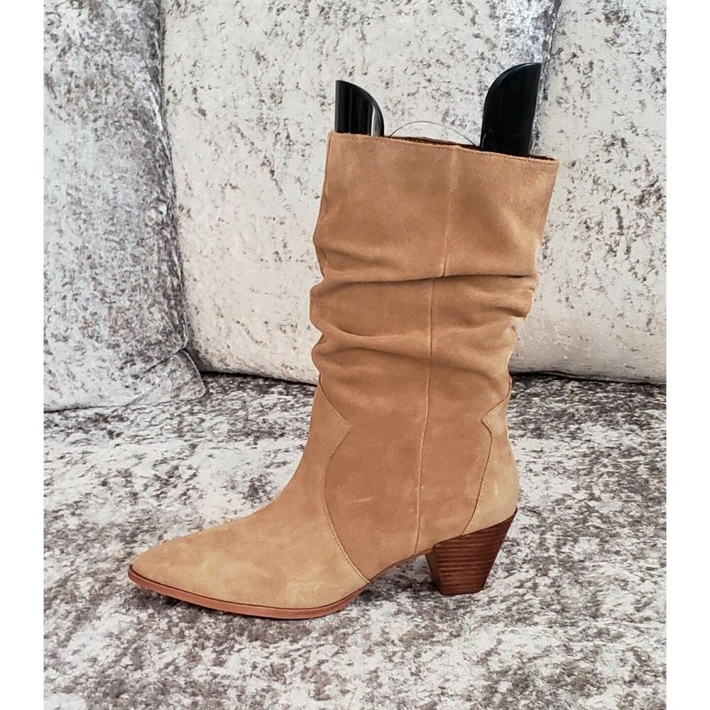 Vince Camuto Sensenny Boots Cone Heel Suede Pointed Toe Womens US 10 M